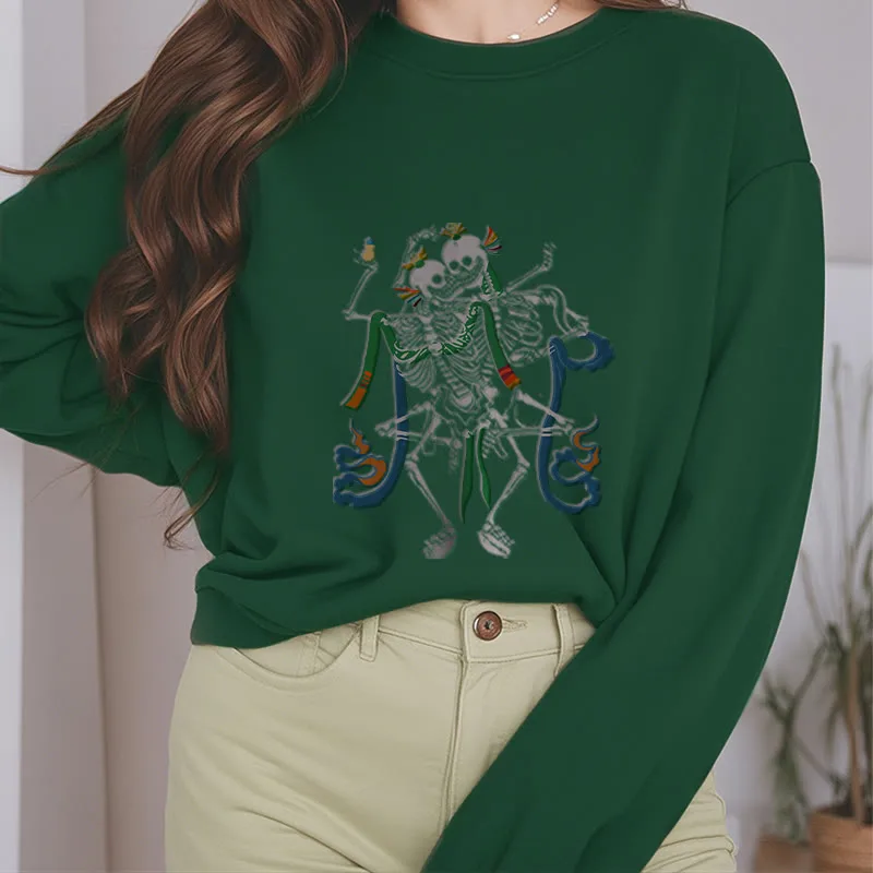 Mythstone Tibetan The Lord Of The Corpse Forest Design Fleece Lined Sweatshirt - Image 18