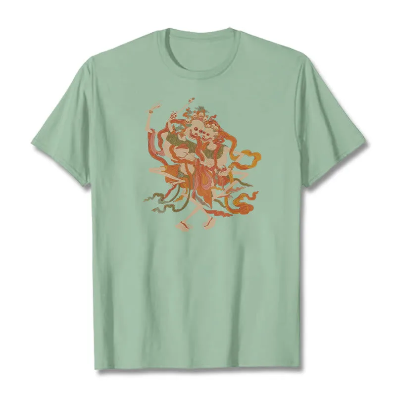 Mythstone Tibetan Colorful The Lord Of The Corpse Forest Pattern Tee T-shirt - Image 18