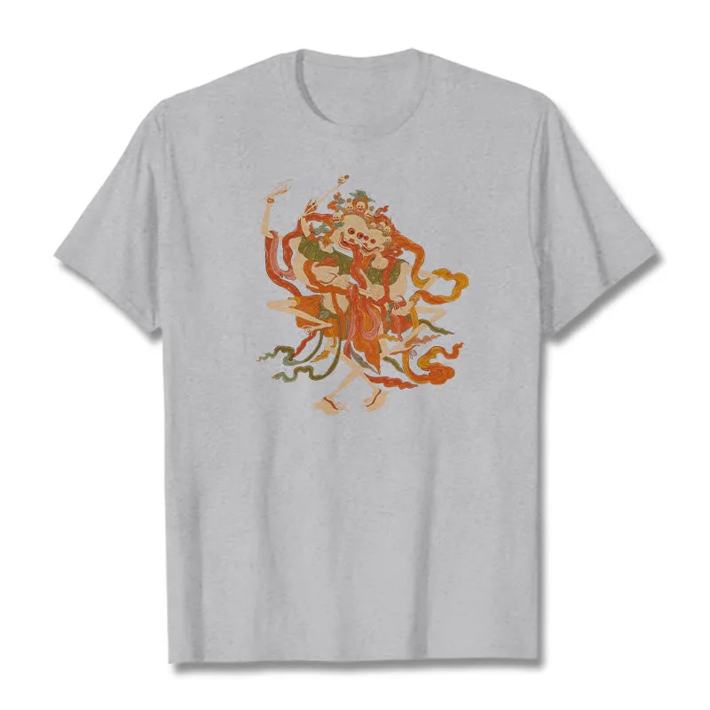 Mythstone Tibetan Colorful The Lord Of The Corpse Forest Pattern Tee T-shirt - Image 22