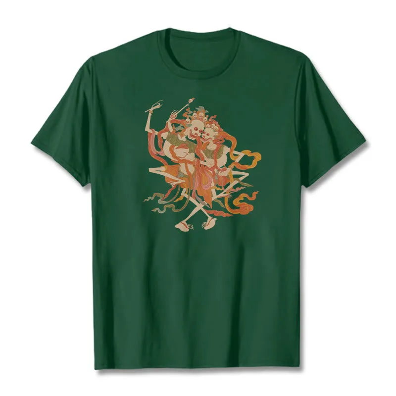 Mythstone Tibetan Colorful The Lord Of The Corpse Forest Pattern Tee T-shirt - Image 13