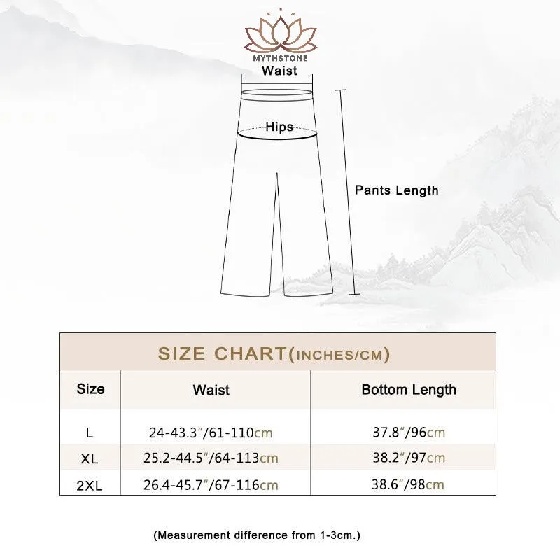 Mythstone 2Pcs Chinese Frog Button Design Zen Tai Chi Meditation Clothing Cotton Linen Top Pants Women's Set - Image 7