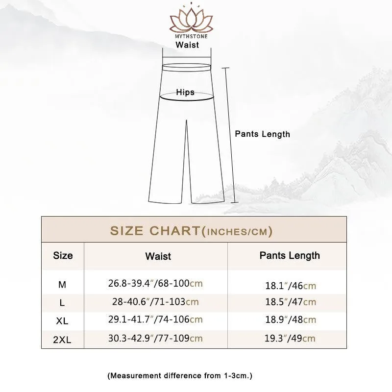 Mythstone V-Neck Midi Tunic Dress Wide Leg Pants Meditation Zen Practice Dance Clothing - Image 7