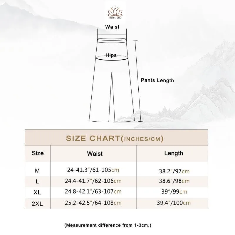 Mythstone Hanfu Style Midi Dress Wide Leg Pants Meditation Zen Practice Yoga Dance Clothing - Image 14