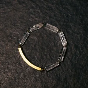 Mythstone Square White Crystal Copper Luck Healing Bracelet