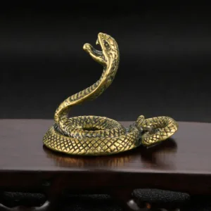 Mythstone Mini Small Year of the Snake Bronze Solid Brass Copper Home Decoration