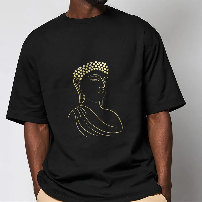 Mythstone Meditating Buddha Pattern Tee T-shirt - Image 2