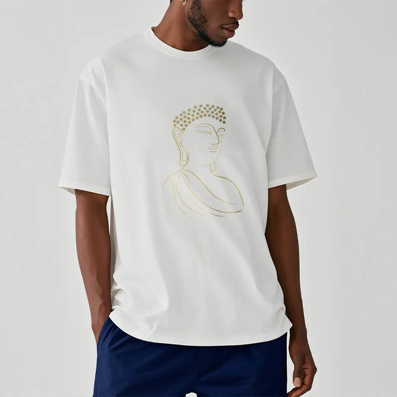 Mythstone Meditating Buddha Pattern Tee T-shirt - Image 8