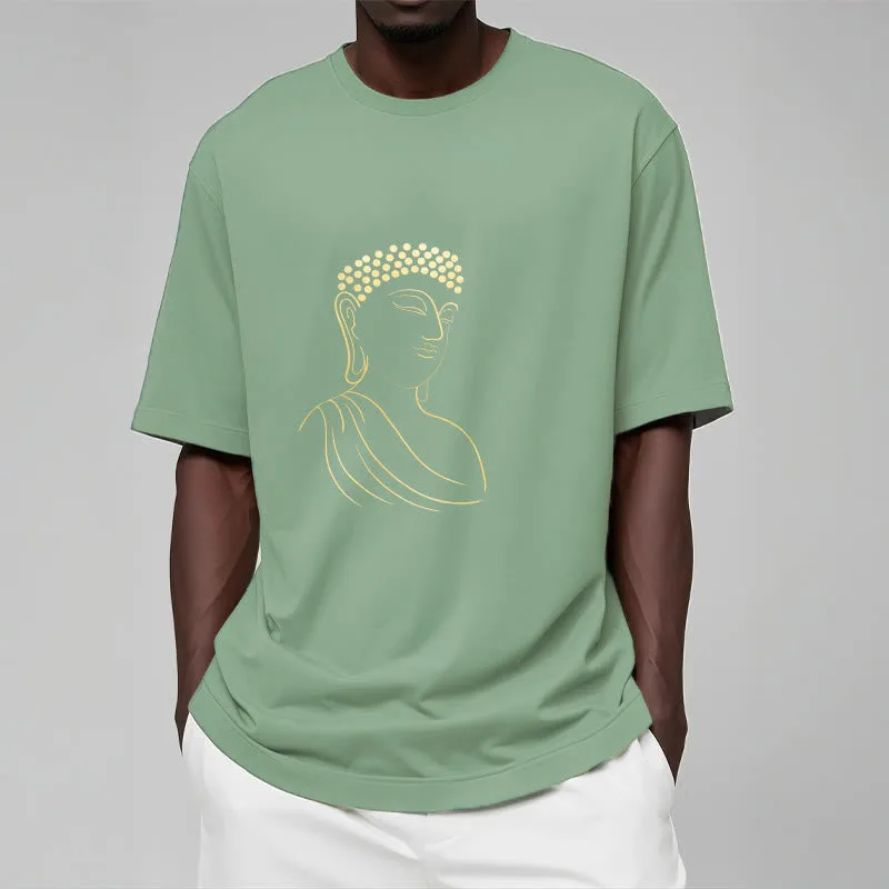 Mythstone Meditating Buddha Pattern Tee T-shirt - Image 16