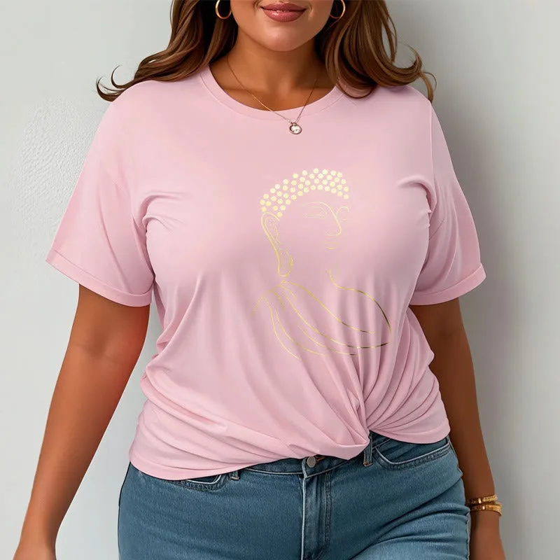 Mythstone Meditating Buddha Pattern Tee T-shirt - Image 14