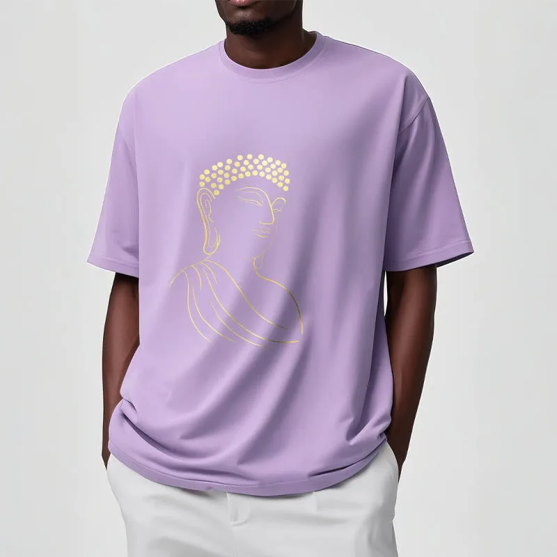 Mythstone Meditating Buddha Pattern Tee T-shirt - Image 18