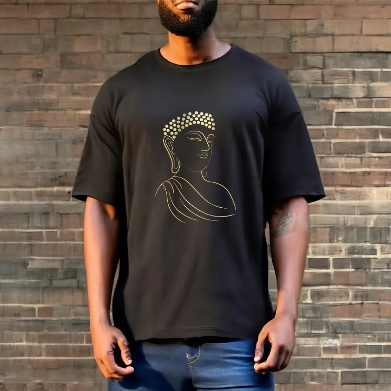 Mythstone Meditating Buddha Pattern Tee T-shirt - Image 3