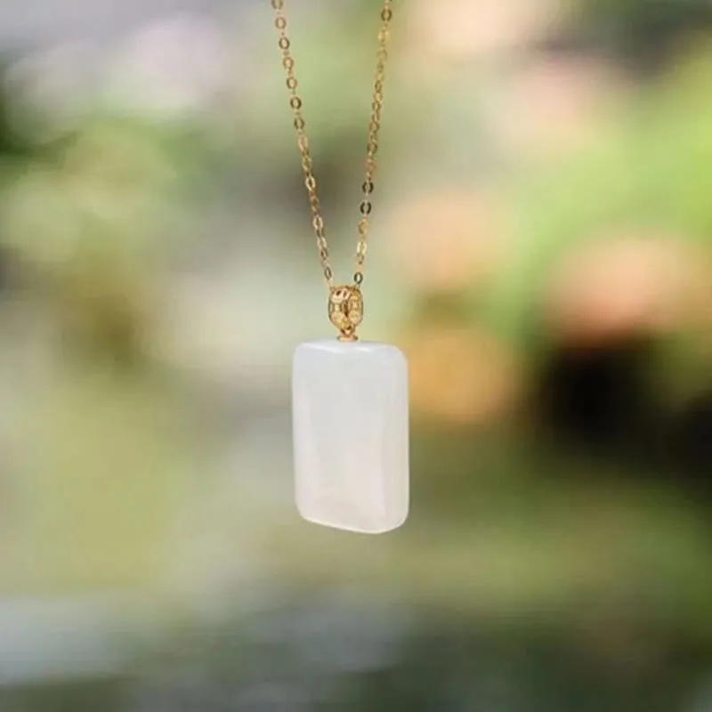 Mythstone Hetian Jade Silver Prosperity Necklace Pendant - Image 10