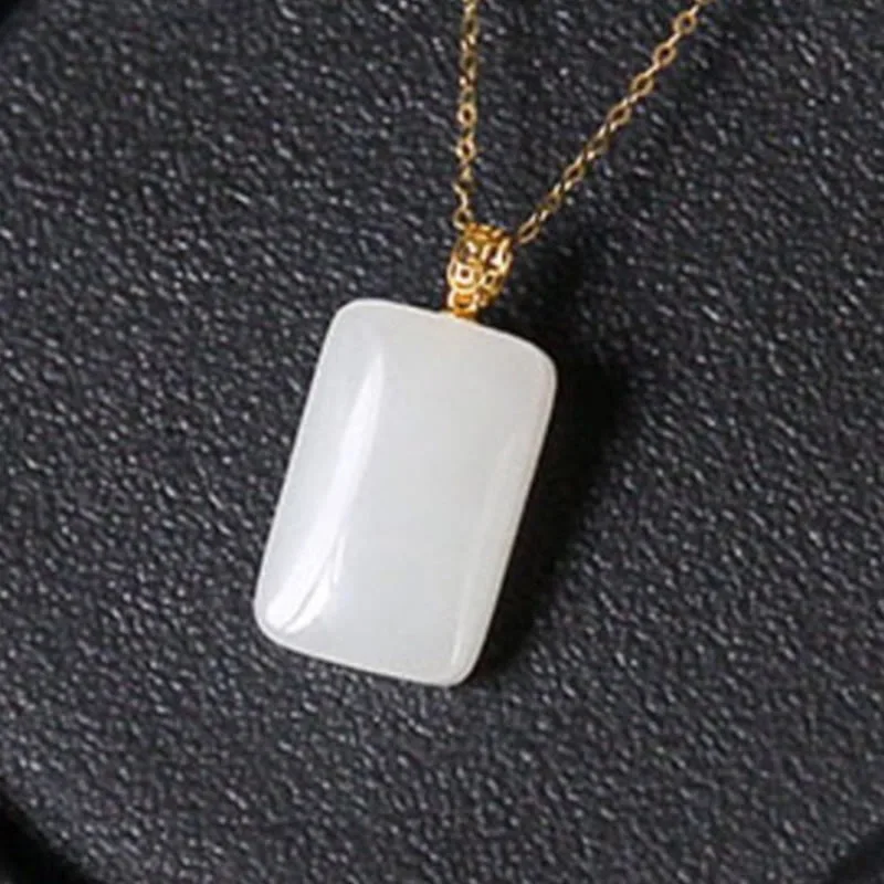 Mythstone Hetian Jade Silver Prosperity Necklace Pendant - Image 9