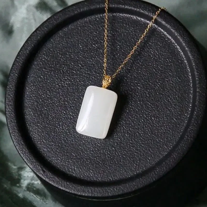 Mythstone Hetian Jade Silver Prosperity Necklace Pendant - Image 8