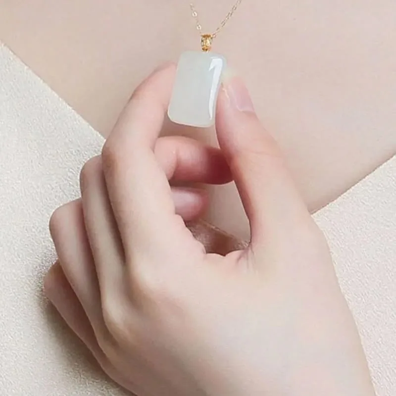 Mythstone Hetian Jade Silver Prosperity Necklace Pendant - Image 13