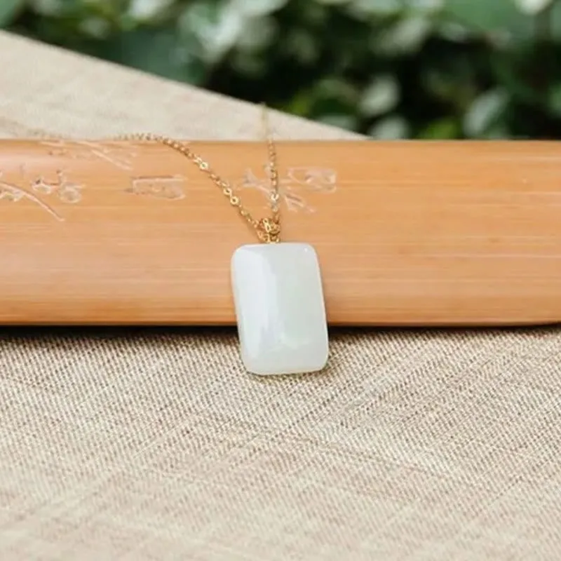 Mythstone Hetian Jade Silver Prosperity Necklace Pendant - Image 11