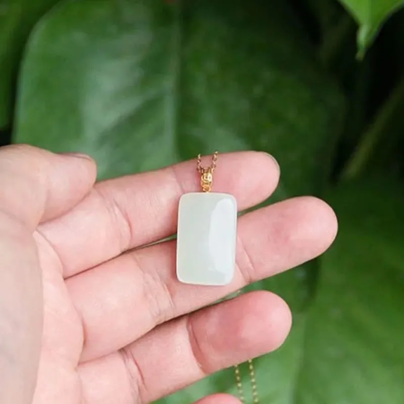 Mythstone Hetian Jade Silver Prosperity Necklace Pendant - Image 12