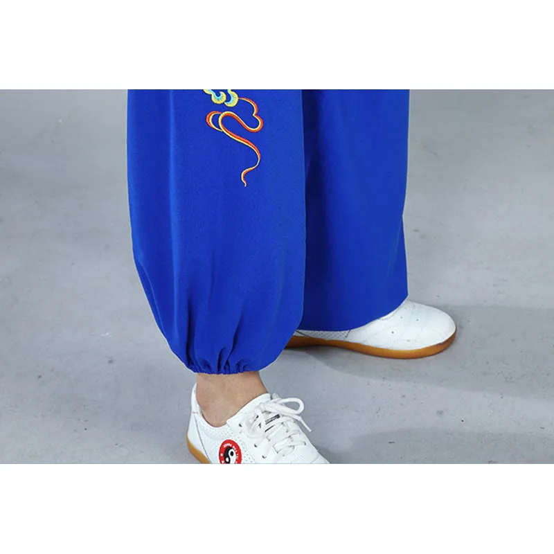 Mythstone 2Pcs Fall Colorful Auspicious Clouds Tai Chi Meditation Qigong Zen Practice Unisex Cotton Clothing Set - Image 17