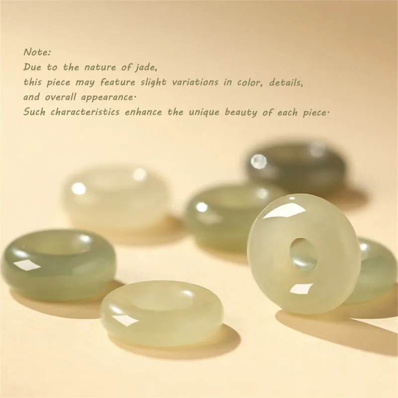 Mythstone Natural Hetian Jade Peace Buckle Red String Protection Luck Bracelet - Image 4