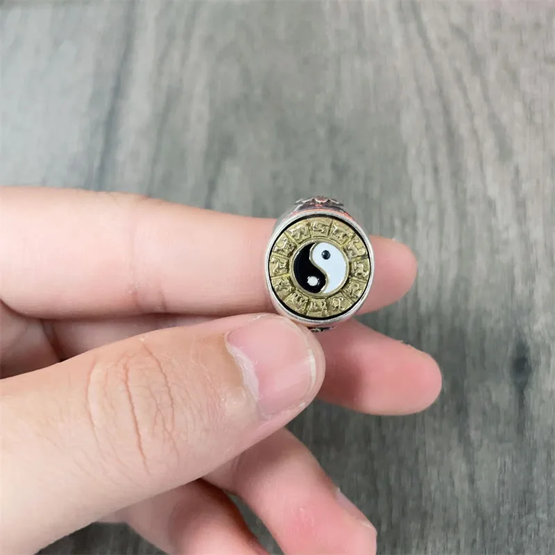 Mythstone Yin Yang Chinese Zodiac Copper Wealth Adjustable Ring - Image 6