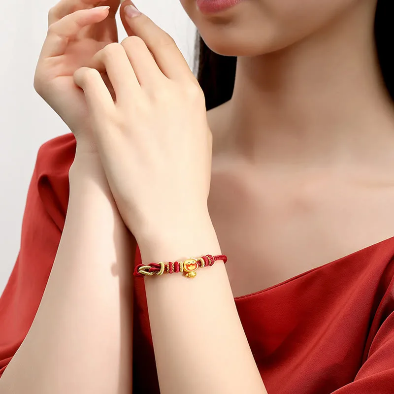 Mythstone Red String 925 Sterling Silver Year of the Snake Cute Crown Snake Strength Bracelet - Image 8