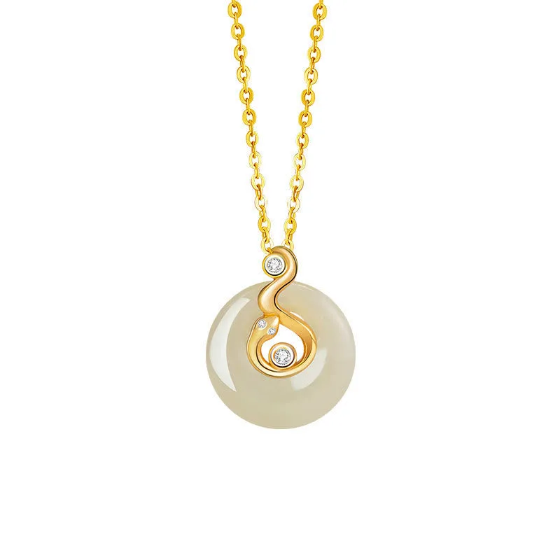 Mythstone Chinese Zodiac Hetian Jade 925 Sterling Silver Abundance Necklace Pendant - Image 18