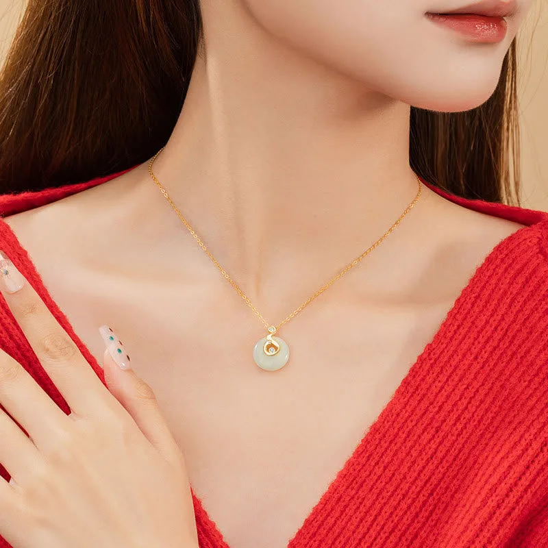 Mythstone Chinese Zodiac Hetian Jade 925 Sterling Silver Abundance Necklace Pendant - Image 20