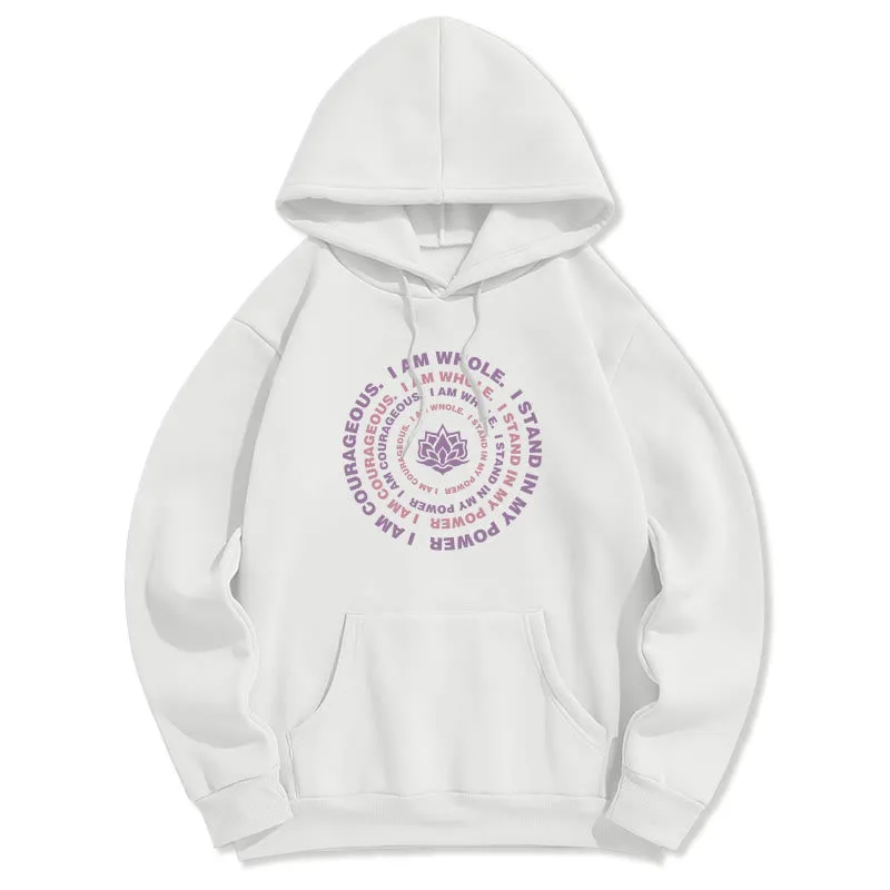 Mythstone Lotus I Am Courageous Fleece Lined Hoodie - Image 14