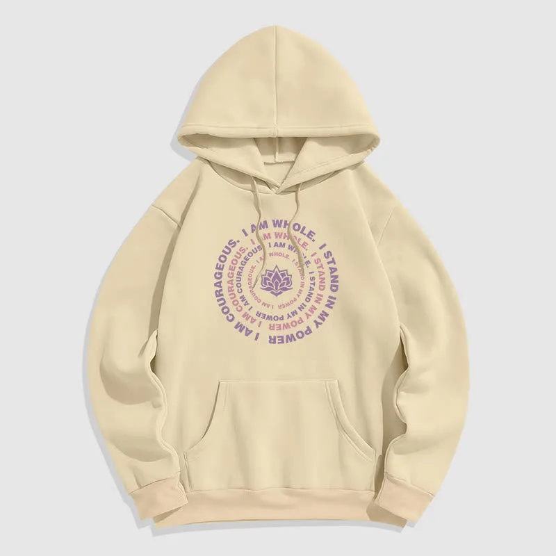 Mythstone Lotus I Am Courageous Fleece Lined Hoodie - Image 18