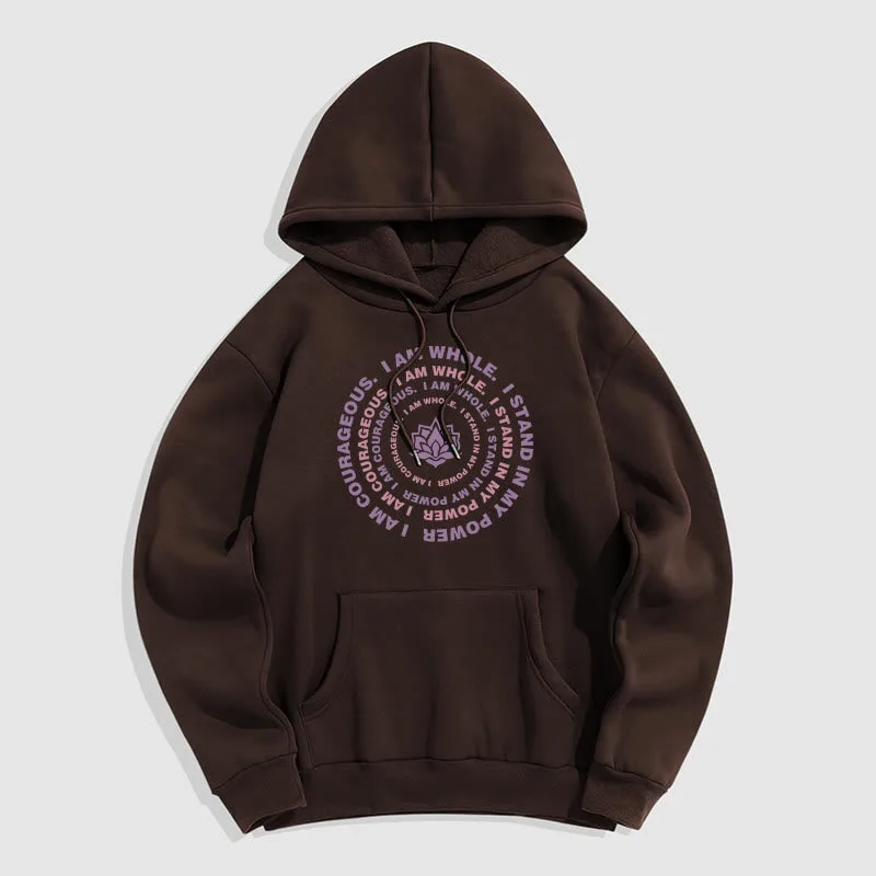 Mythstone Lotus I Am Courageous Fleece Lined Hoodie - Image 26