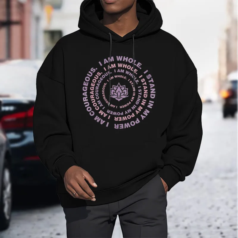 Mythstone Lotus I Am Courageous Fleece Lined Hoodie - Image 2