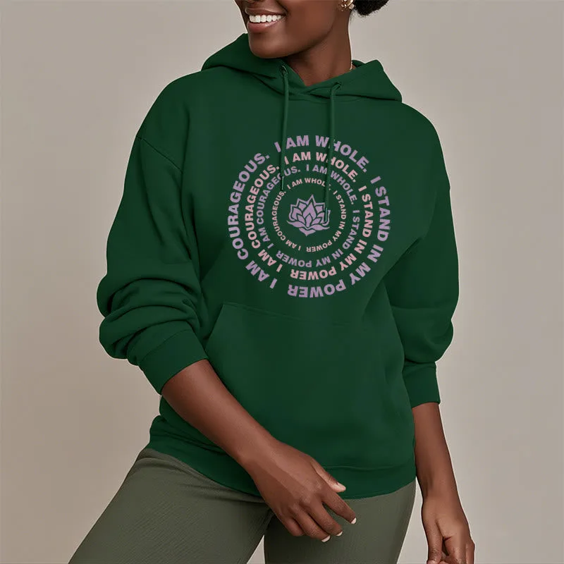 Mythstone Lotus I Am Courageous Fleece Lined Hoodie - Image 12