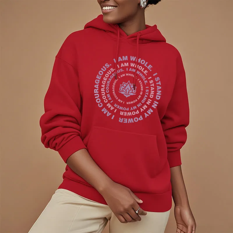 Mythstone Lotus I Am Courageous Fleece Lined Hoodie - Image 24