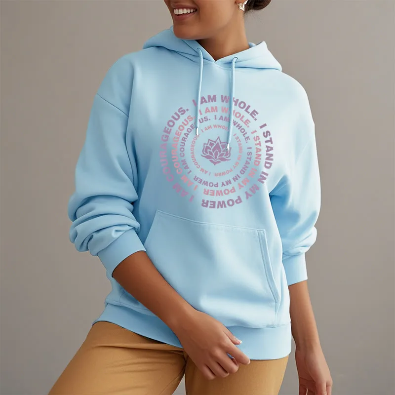 Mythstone Lotus I Am Courageous Fleece Lined Hoodie - Image 32