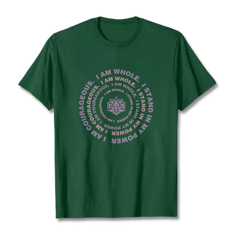 Mythstones Lotus I Am Courageous Cotton Tee T-shirt - Image 6