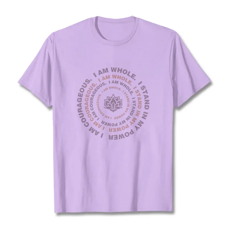 Mythstones Lotus I Am Courageous Cotton Tee T-shirt - Image 16