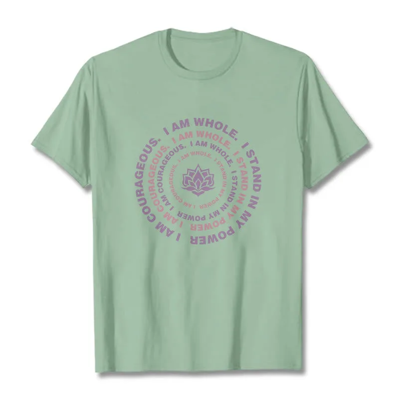 Mythstones Lotus I Am Courageous Cotton Tee T-shirt - Image 18