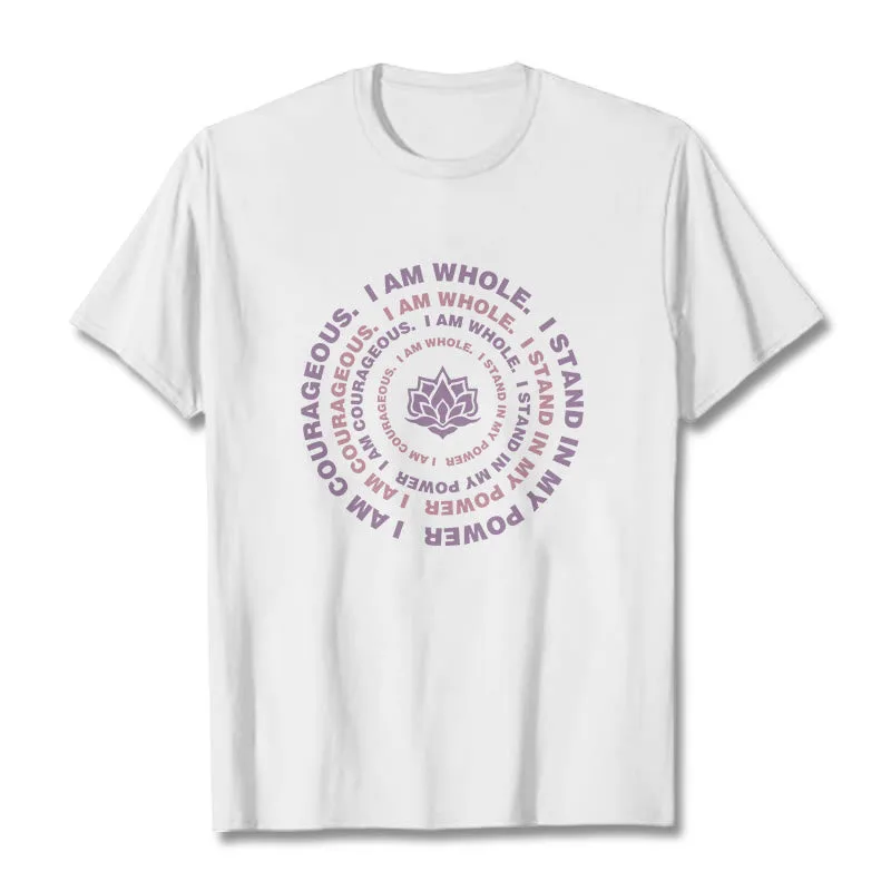 Mythstones Lotus I Am Courageous Cotton Tee T-shirt - Image 13
