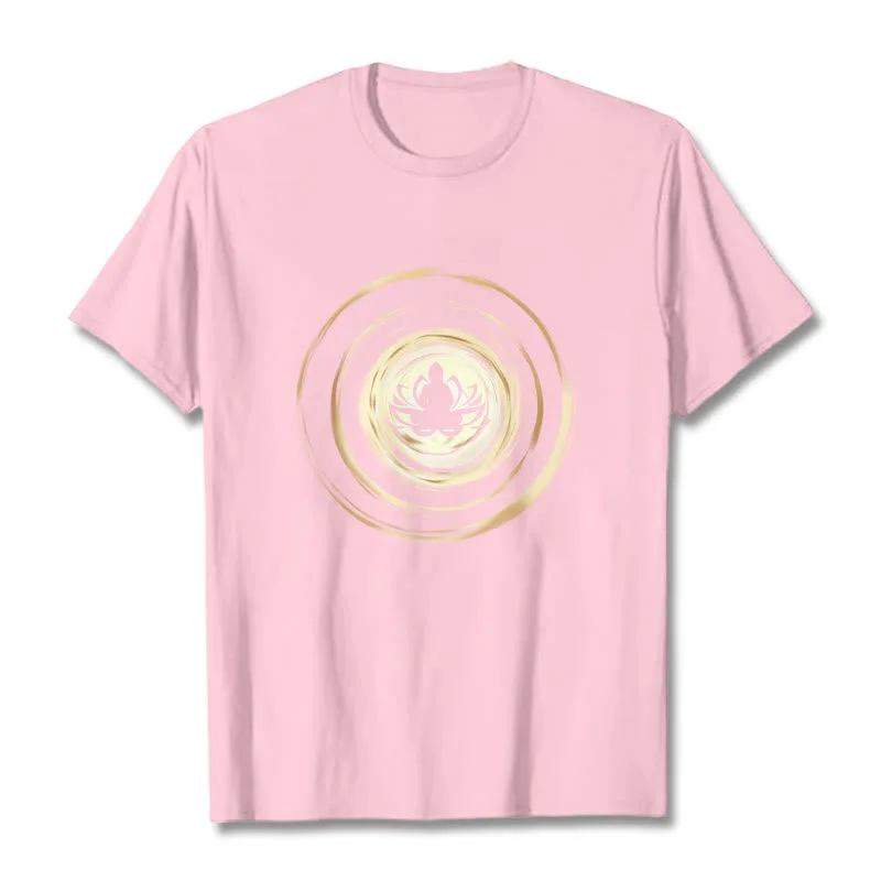 Mythstone Meditating Buddha Lotus Pattern Tee T-shirt - Image 13