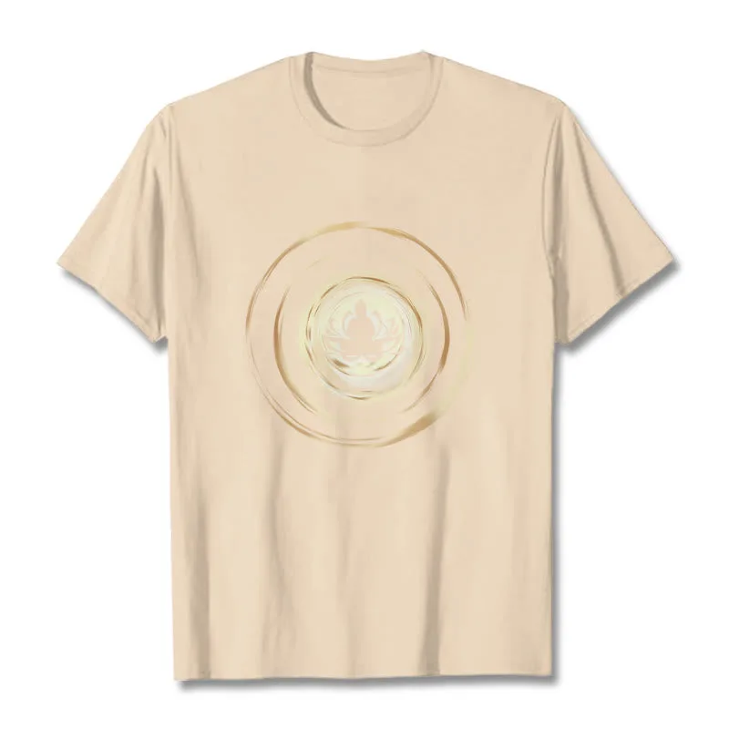 Mythstone Meditating Buddha Lotus Pattern Tee T-shirt - Image 9