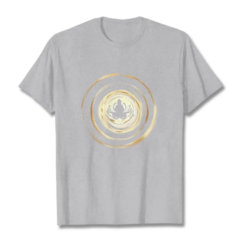 Mythstone Meditating Buddha Lotus Pattern Tee T-shirt - Image 20