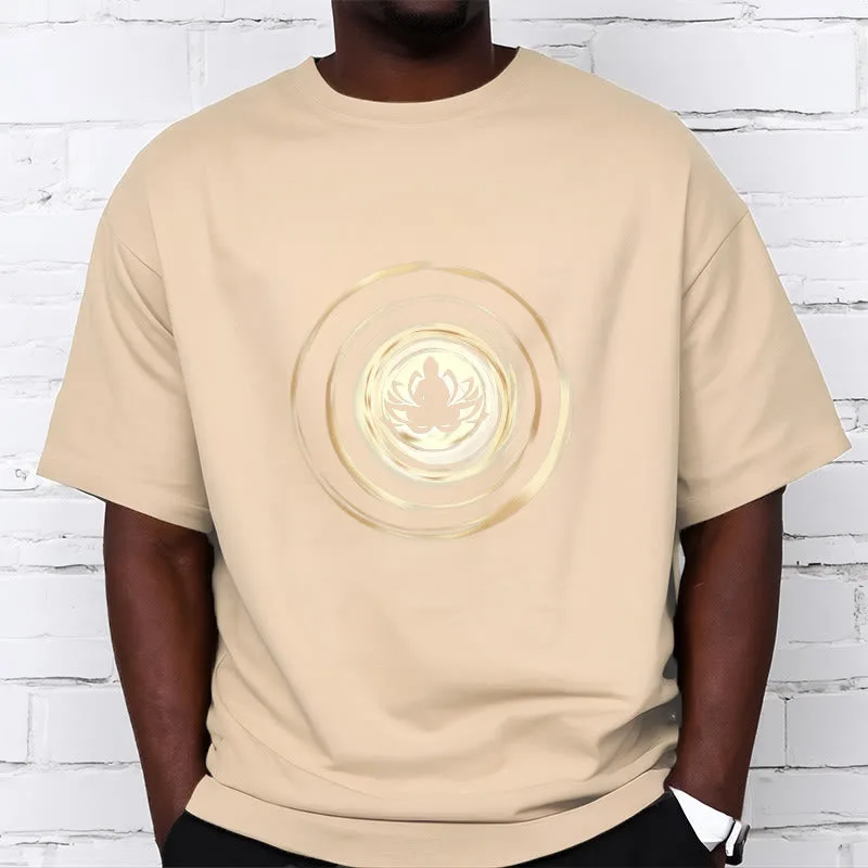 Mythstone Meditating Buddha Lotus Pattern Tee T-shirt - Image 10