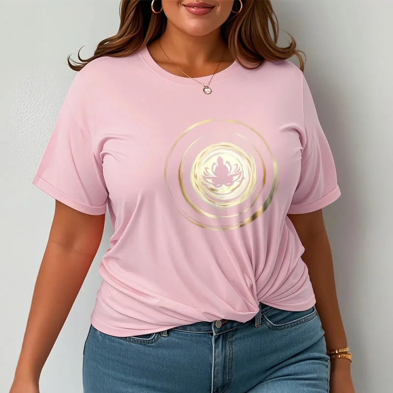 Mythstone Meditating Buddha Lotus Pattern Tee T-shirt - Image 14