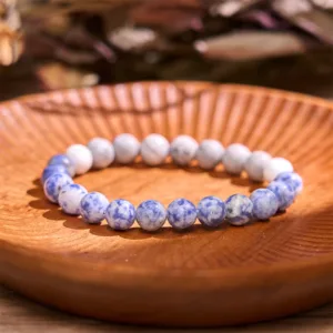 Mythstone Sodalite Picasso Jasper White Turquoise Intuition Bracelet