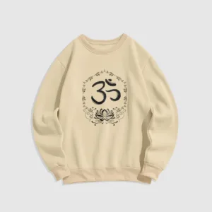 Mythstone OM Lotus Design Fleece Lined Polyester Sweatshirt