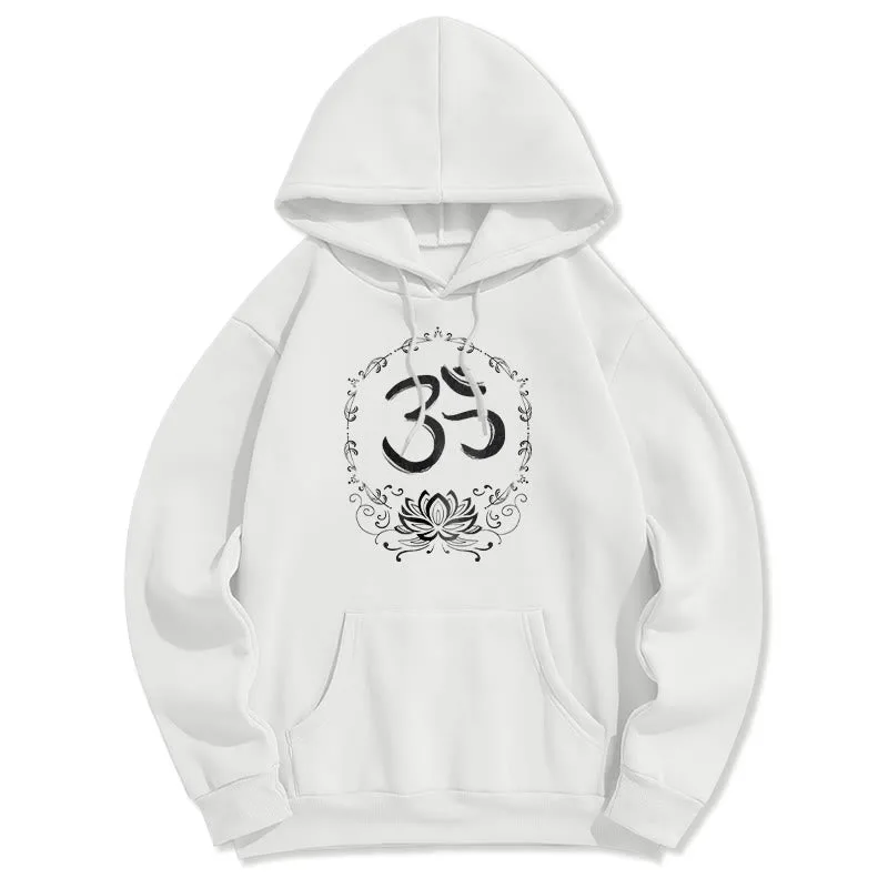 Mythstone OM Lotus Sketch Fleece Lined Hoodie - Image 14