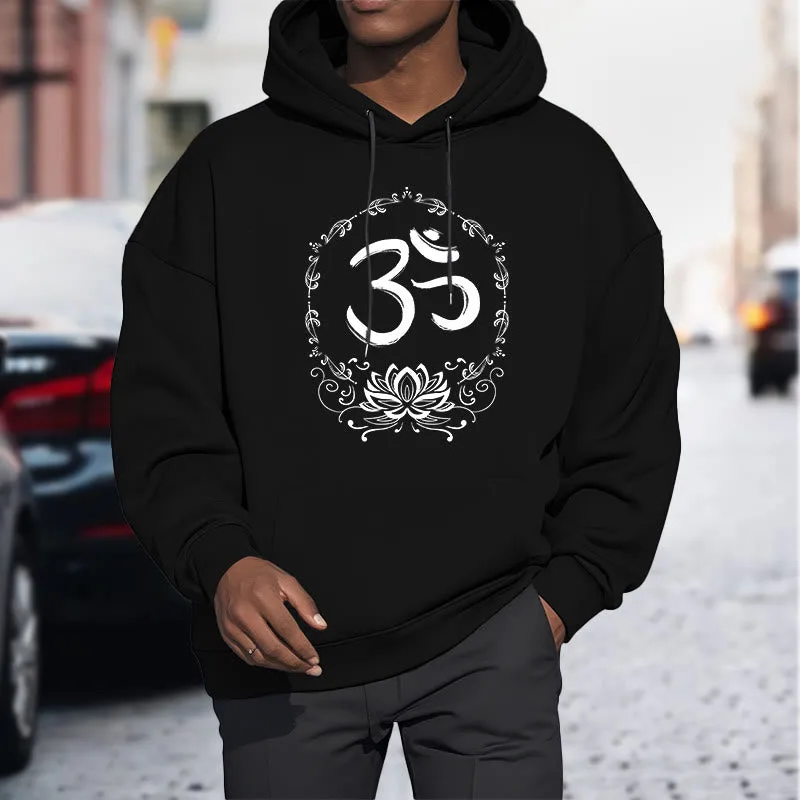 Mythstone OM Lotus Sketch Fleece Lined Hoodie - Image 2
