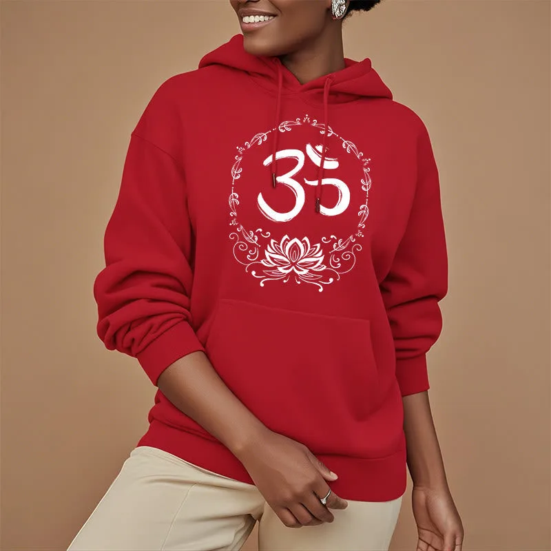 Mythstone OM Lotus Sketch Fleece Lined Hoodie - Image 24