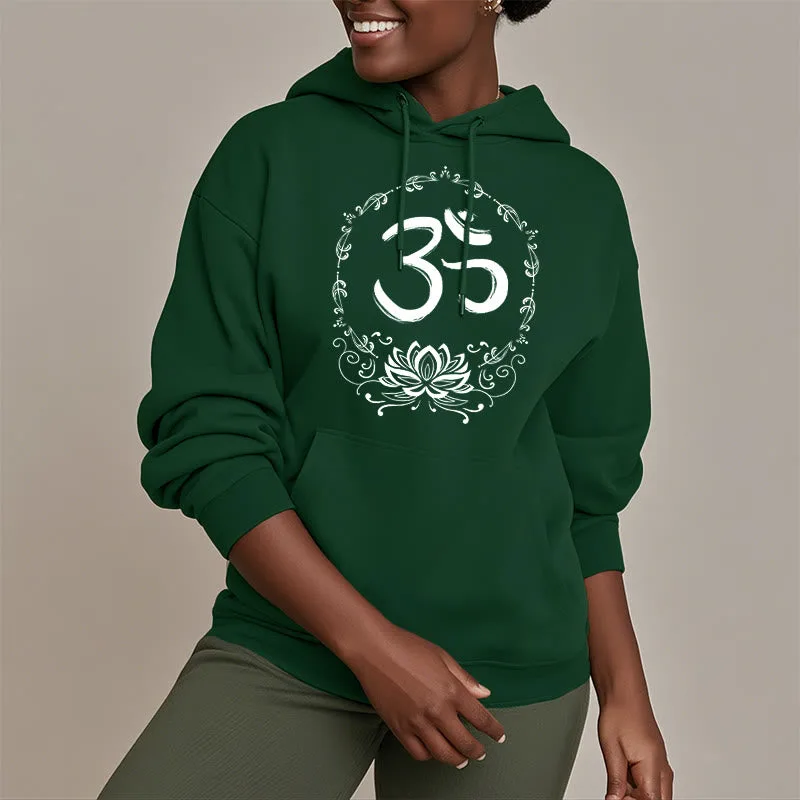 Mythstone OM Lotus Sketch Fleece Lined Hoodie - Image 12