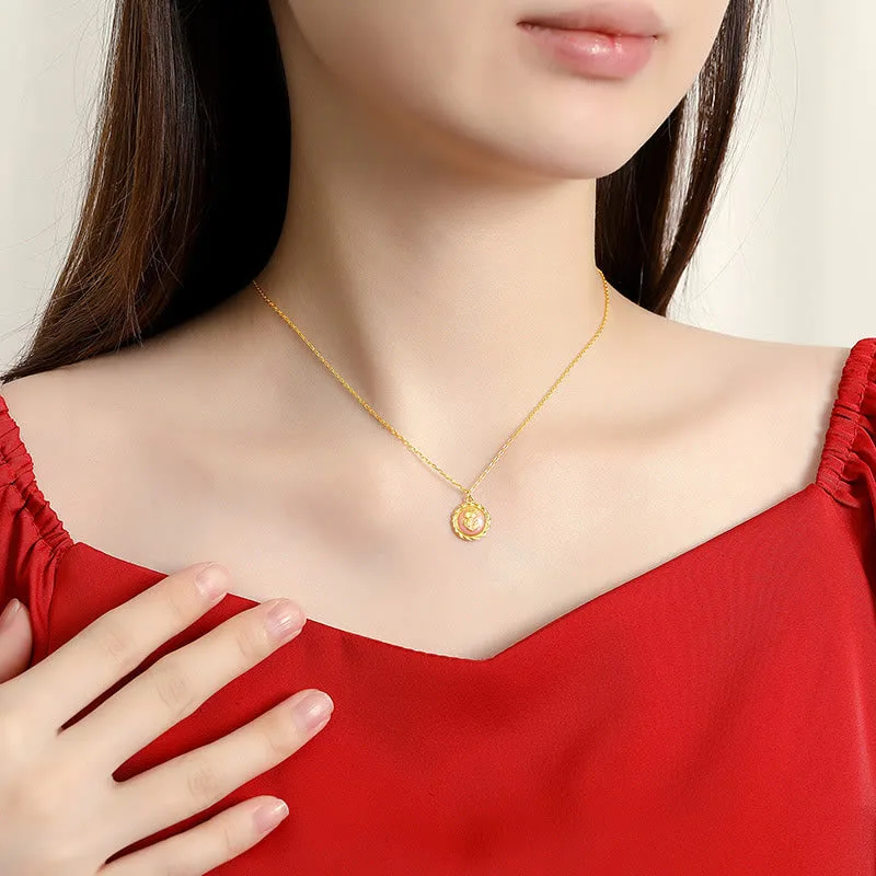 Mythstone 925 Sterling Silver Golden Year Of The Snake Calm Necklace Pendant - Image 7